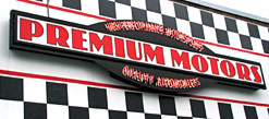 Premium Motors sign