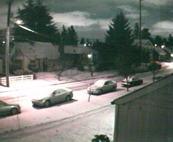 Snowy Tacoma neighborhood