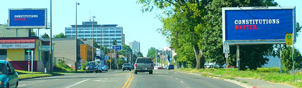 Constitutions Matter billboards