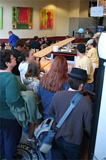 Nick-n-Willy's customers on opening day