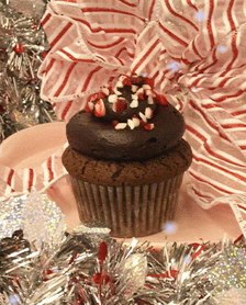 Chocolate peppermint cupcake